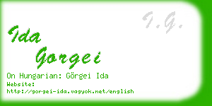 ida gorgei business card